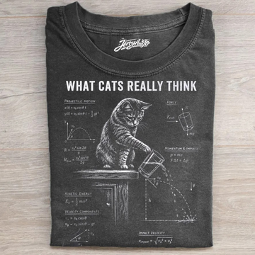 FUNNY CAT PHYSICS T-SHIRT LL - 0253