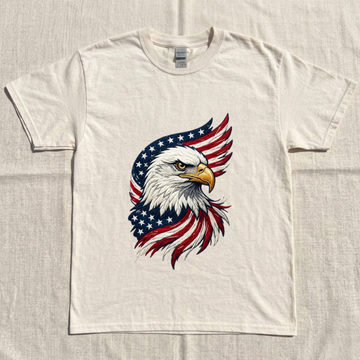 PATRIOTIC BALD EAGLE EMBROIDERY SHIRTT AMERICAN EAGLE EMBROIDERY SHIRT BT-0033