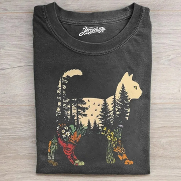 BOHO CAT PLANTS T-SHIRT LL - 0256