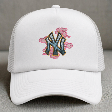 NEW YORK CLOUDY EMBROIDERY DESIGNFOR HATS, CAP EMBROIDERY HAT BT-0015