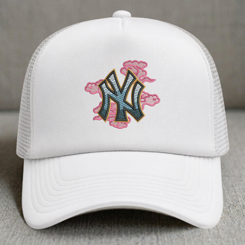 NEW YORK CLOUDY EMBROIDERY DESIGNFOR HATS, CAP EMBROIDERY HAT BT-0015