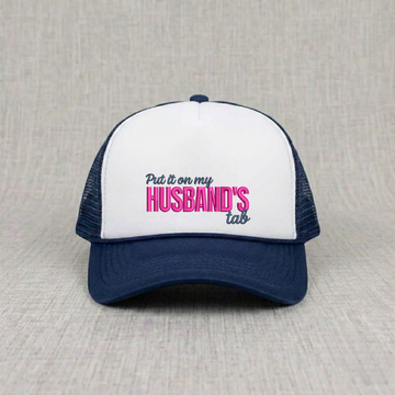 PUT IT ON MY HUSBAND TAP MACHINE EMBROIDERY FOR CAP, TRENDY EMBROIDERY HAT CAP BT-0016