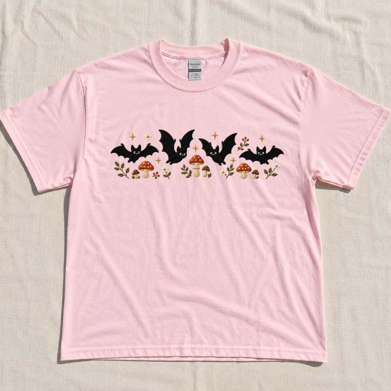 BAT MUSHROOM EMBROIDERY SHIRT BT-0061