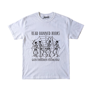 READ BANNED BOOKS GAIN FORBIDDEN KNOWLEDGE T-SHIRT BT-00100