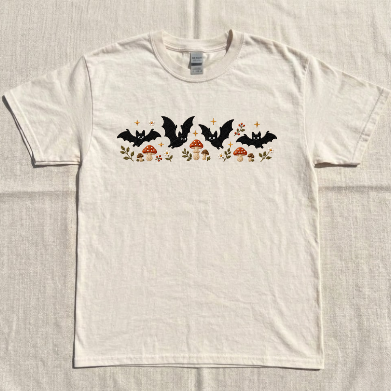BAT MUSHROOM EMBROIDERY SHIRT BT-0061