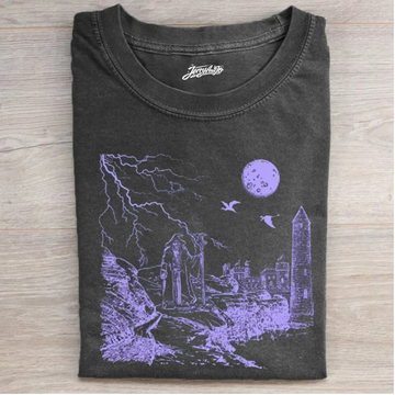 GOTHIC CASTLE T SHIRT, MEDIEVAL CASTLE SHIRT, DARK ACADEMIA TEE BT-00243
