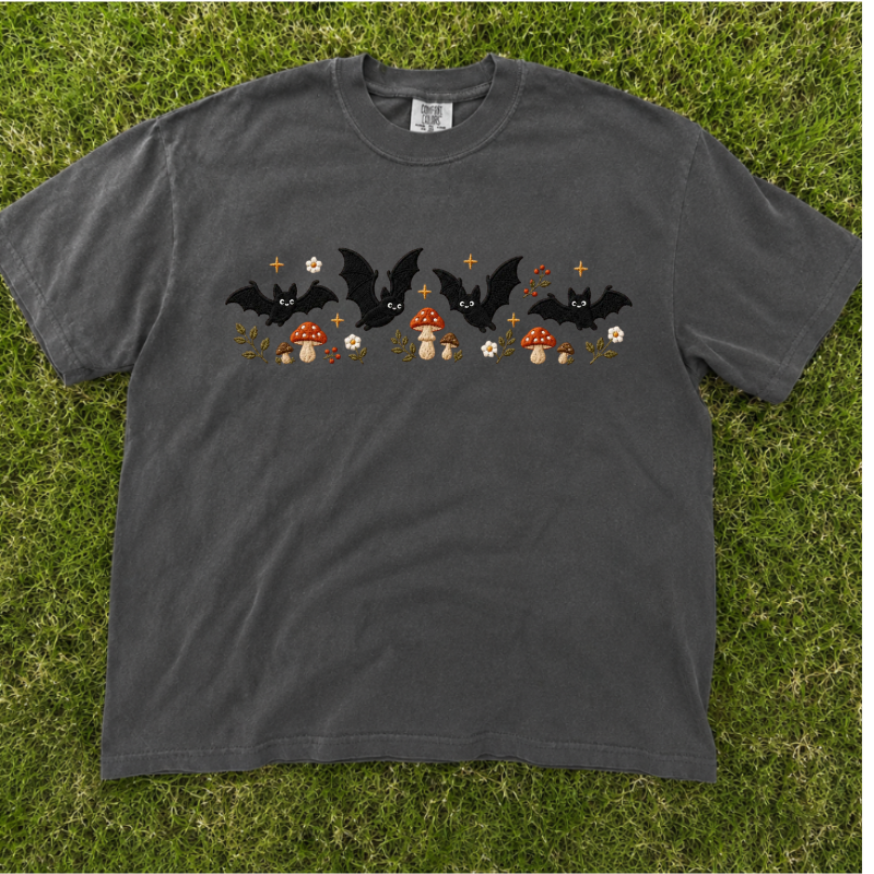 BAT MUSHROOM EMBROIDERY SHIRT BT-0061