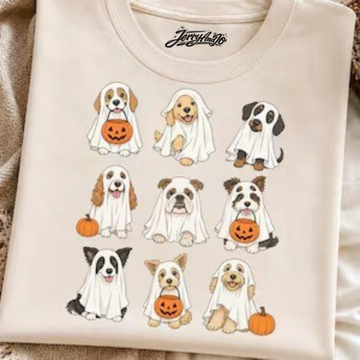 CUTE HALLOWEEN GHOST DOGS LL - 0262