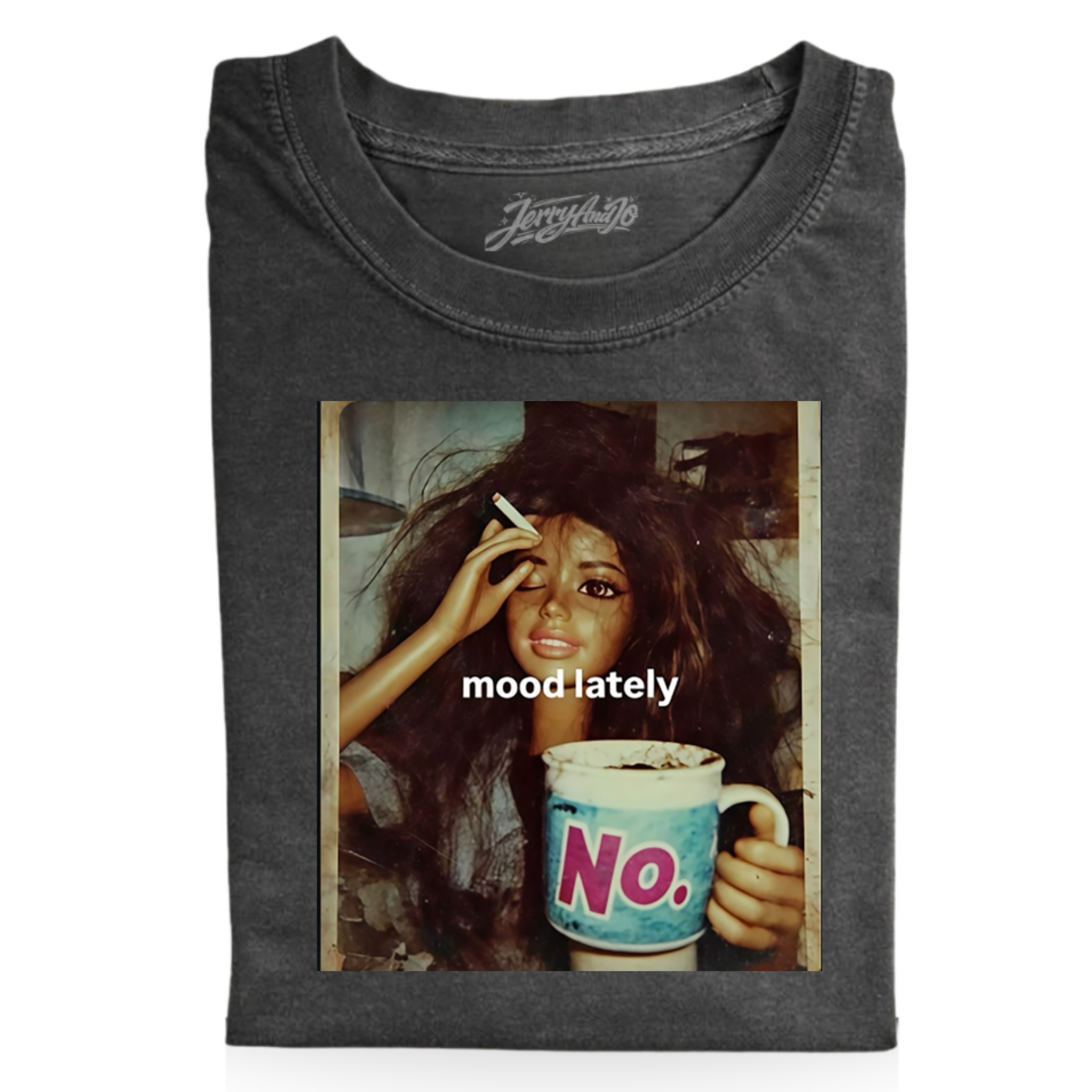 DISTRESSED DOLL FACE MEME SHIRT, BT_00007