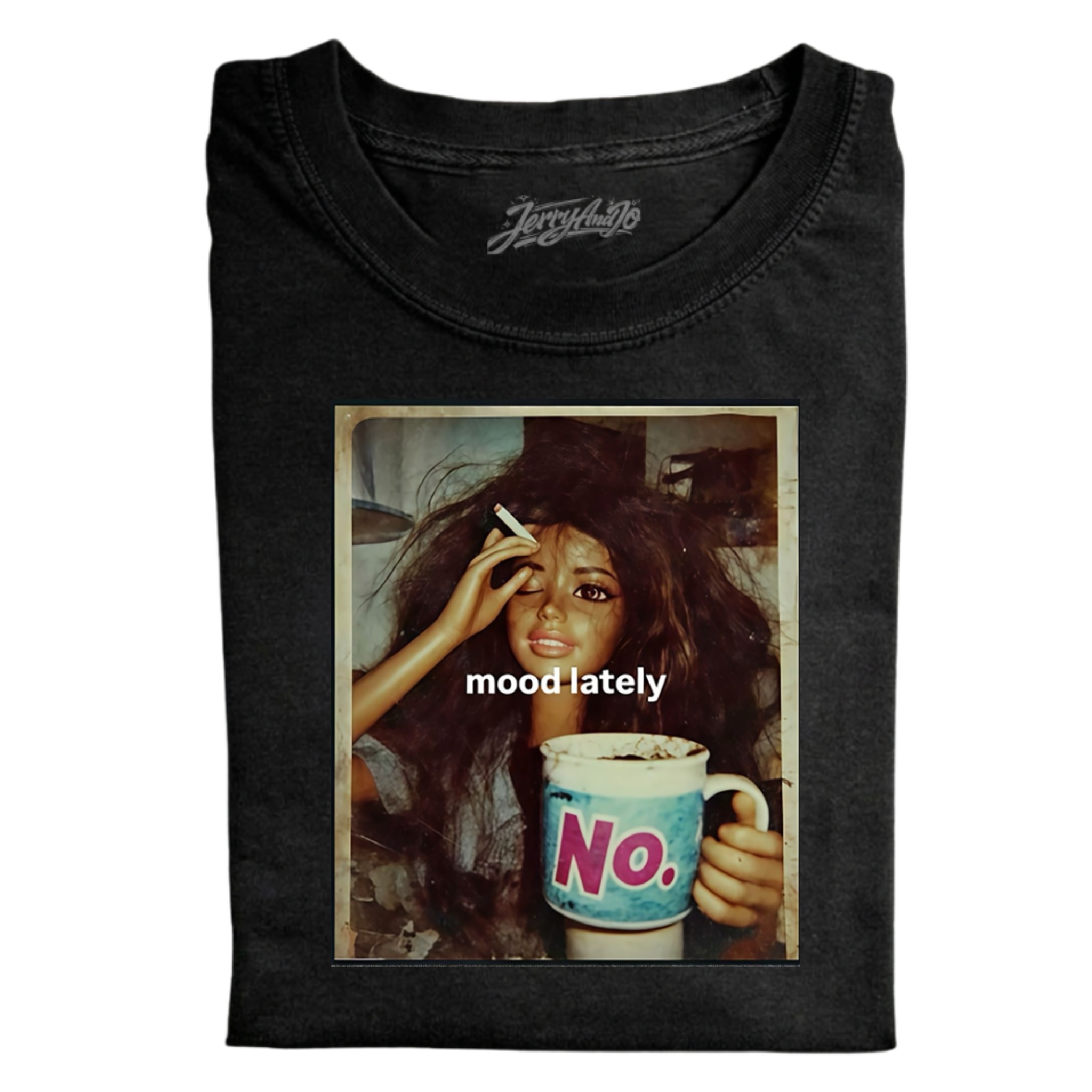 DISTRESSED DOLL FACE MEME SHIRT, BT_00007
