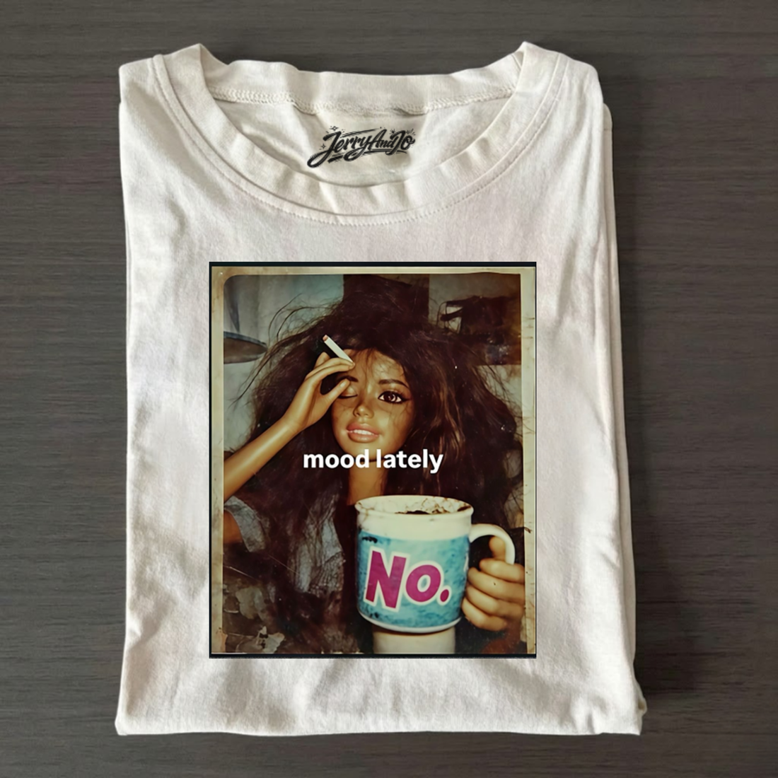 DISTRESSED DOLL FACE MEME SHIRT, BT_00007