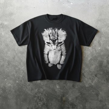 SAD KITTEN MEME STANDING CAT T-SHIRT BT-00104