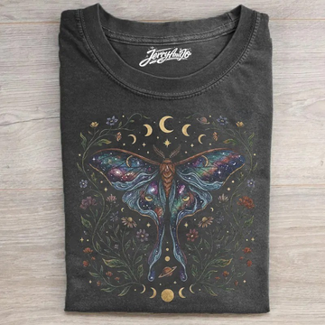 LUNA MOTH FLORAL NATURE LOVER T-SHIRT LL - 0247