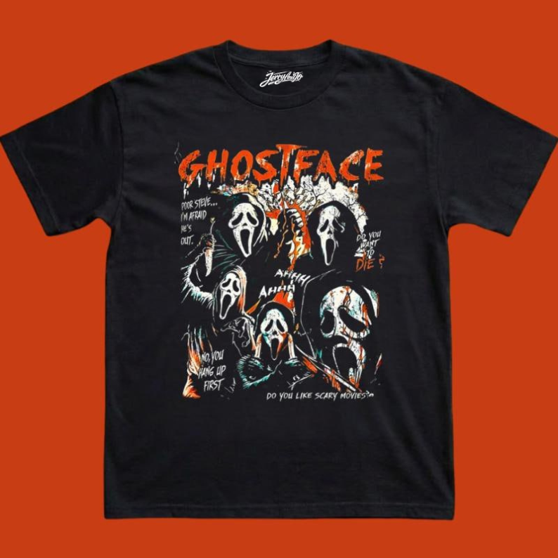 VINTAGE HORROR MOVIE TEE, GHOSTFACE SHIRT, SCREAM 7 KILL TOUR SHIRT BT-00101