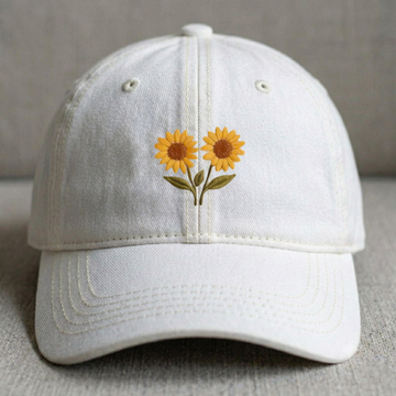 EMBROIDERED SUNFLOWER CLASSIC DAD HAT LL- 0005