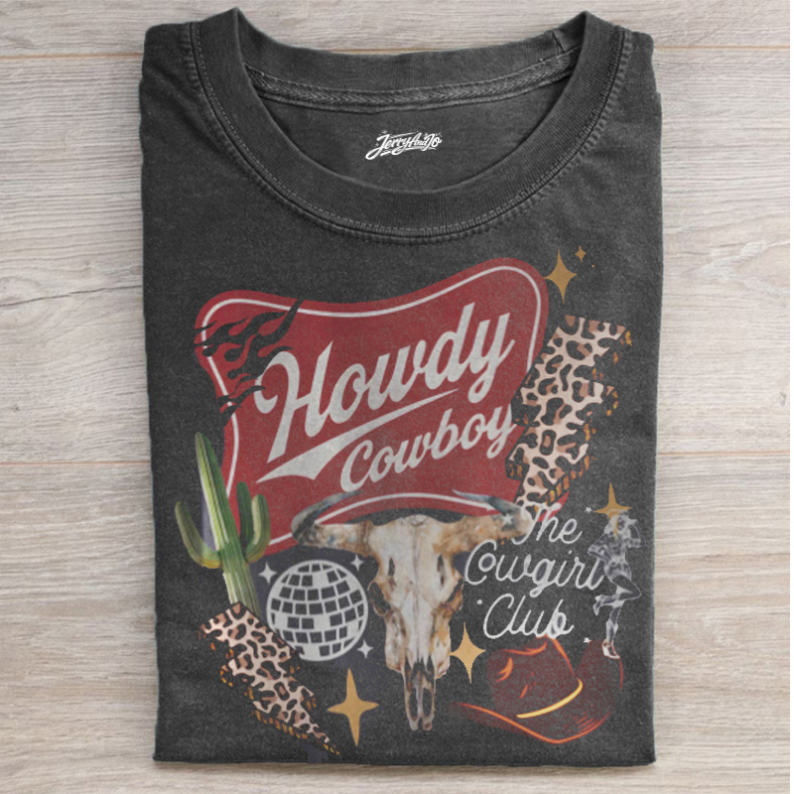 VINTAGE COWBOY SKULL DISCO T-SHIRT BT-00216