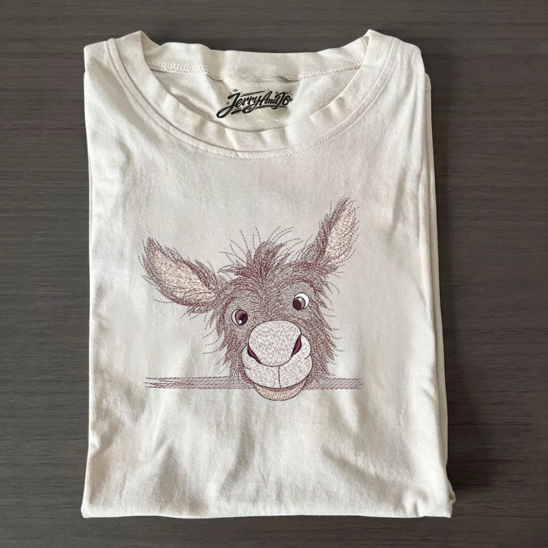 DONKEY FACE EMBROIDERY SHIRT BT-0027