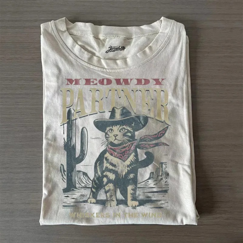 MEOWDY PARTNER COWBOY CAT T-SHIRT BT-00218