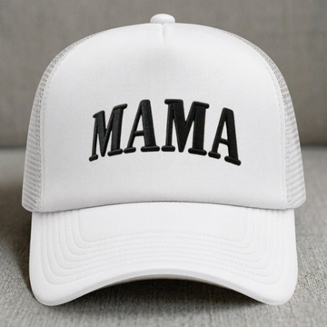 "MAMA" EMBROIDERED TRUCKER HAT LL - 0008