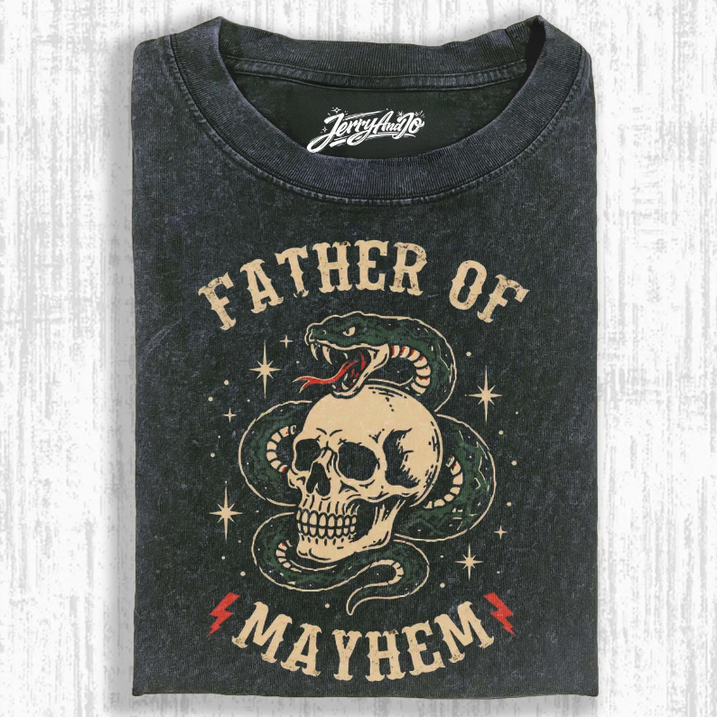 FATHER OF MAYHEM SKULL T-SHIRT BT-00116