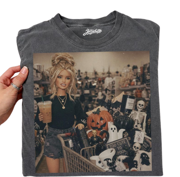 HALLOWEEN BARBIE TOP, RETRO DOLL FACE MEME SHIRT, TRENDY HALLOWEEN LOVER SHIRT BT-00120