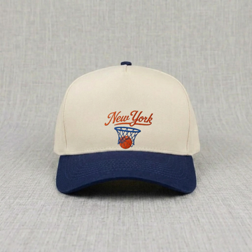 EMBROIDERED NEW YORK BASKETBALL DAD CAP RETRO VINTAGE STYLE COTTON HAT BT-0006
