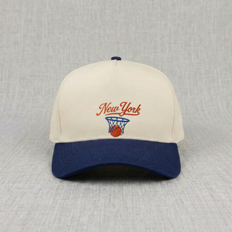 EMBROIDERED NEW YORK BASKETBALL DAD CAP RETRO VINTAGE STYLE COTTON HAT BT-0006