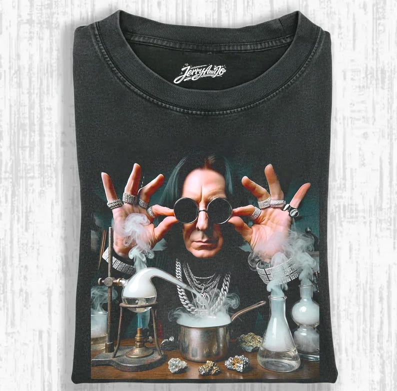 SEVERUS SNAPE SHIRT, WHITE IN DRUG LABORATORY COOKING T-SHIRT BT-00124
