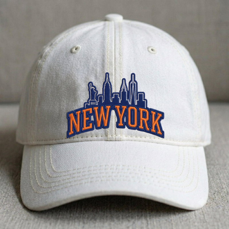 NEW YORK EMBROIDERY DESIGN, NYC SKYLINE EMBROIDERY HAT BT-0007