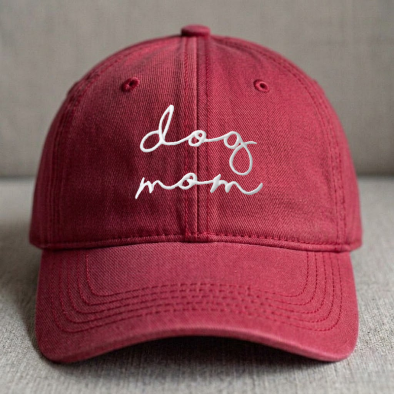 DOG MOM EMBROIDERED BASEBALL CAP LL-0009