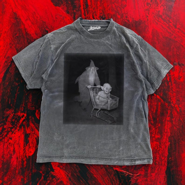 FUNNY SHIRT, WIZARD AND GOBLIN SHOPPING CART TSHIRT, VINTAGE FANTASY MEME T SHIRT  BT-00129