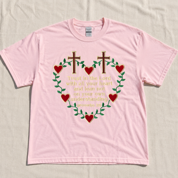 AESTHETIC "TRUST IN THE LORD" EMBROIDERED SHIRT  LL - 0038