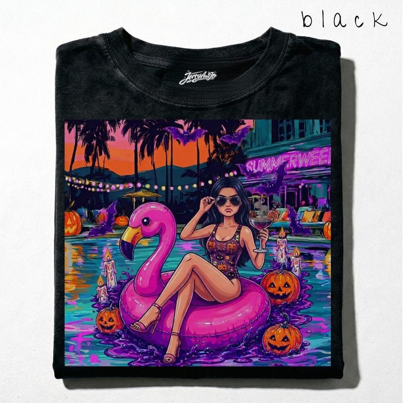 HOT BARBIE GHOUL SUMMERWEEN VIBES SHIRT, FUNNY DOLL FACE HALLOWEEN TOP BT-00133