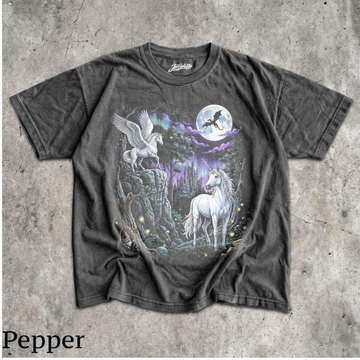 90S FANTASY UNICORN T-SHIRT - MEN & WOMEN'S UNISEX GRAPHIC TEE  BT-00138