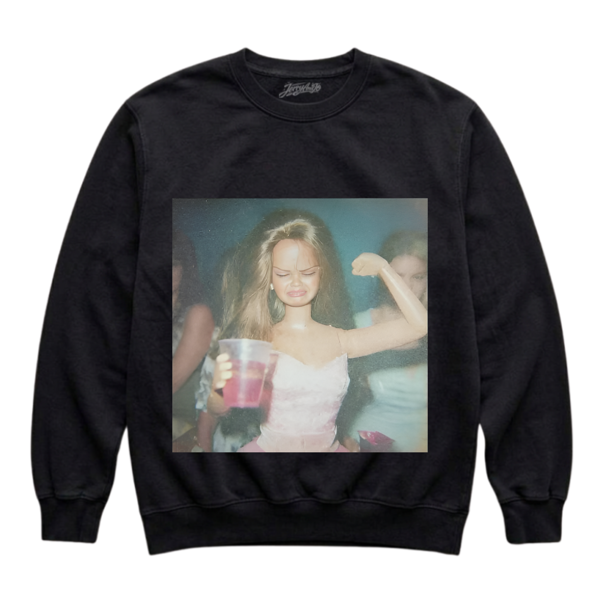 VINTAGE DOLL PARTY DRINKING TEE, RETRO 90S STYLE, BT_00008