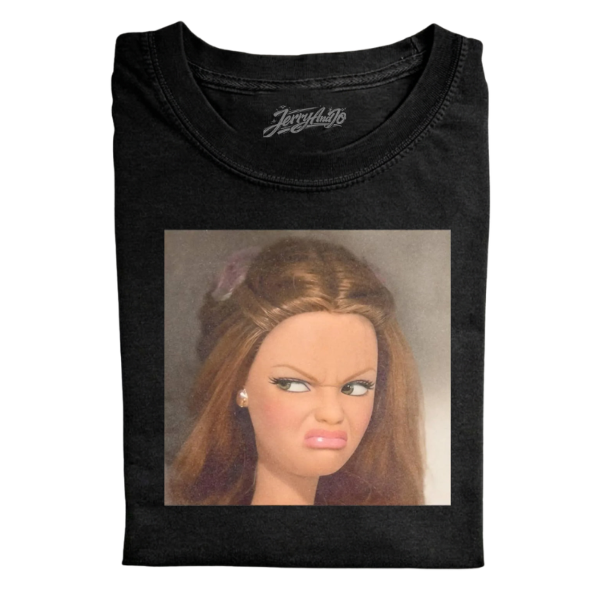 ANGRY DOLL FACE MEME T-SHIRT, BT_00003
