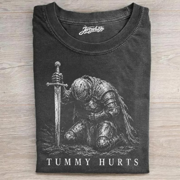 TUMMY HURTS KNIGHT SHIRT, FUNNY MEDIEVAL KNIGHT TEE  BT-00139