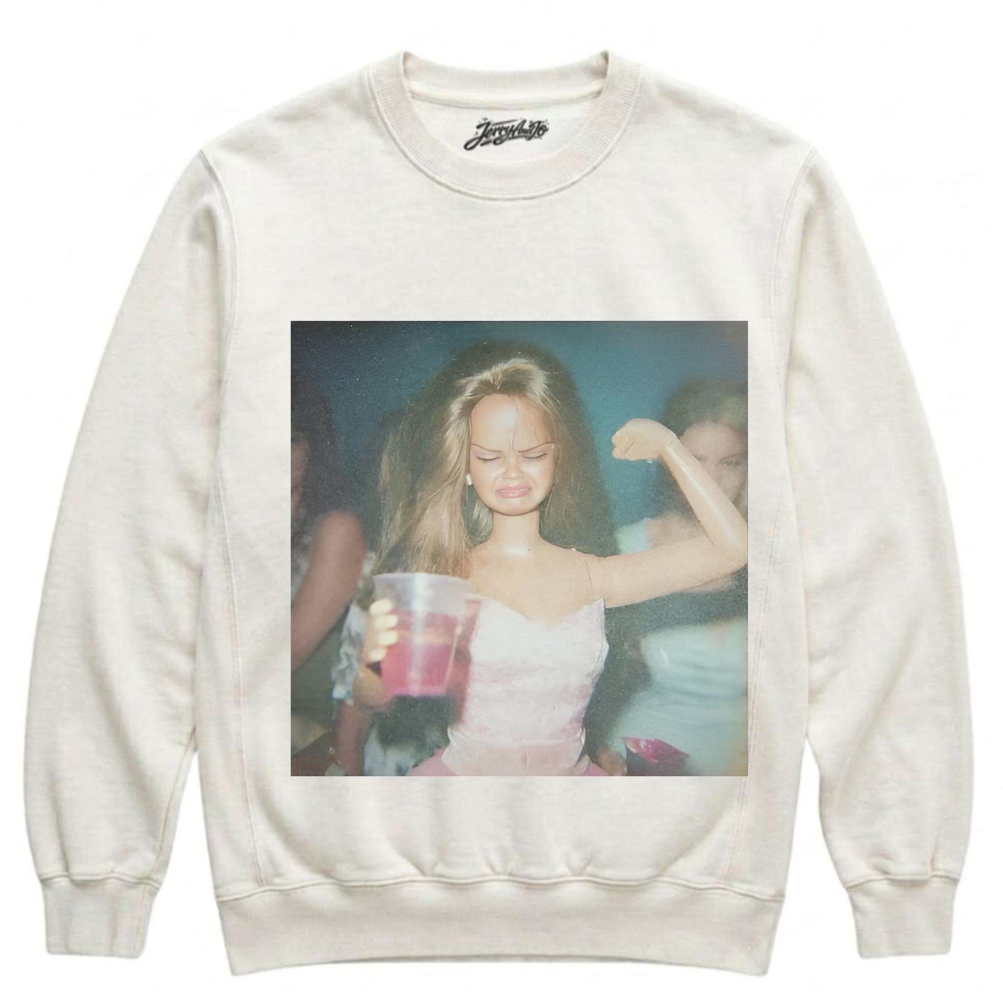 VINTAGE DOLL PARTY DRINKING TEE, RETRO 90S STYLE, BT_00008