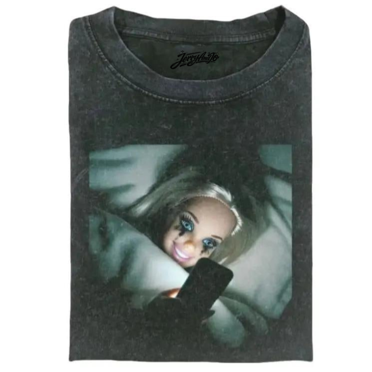 I'M FINE MEME T-SHIRT, DOLL FACE MEME SHIRT BT-0089