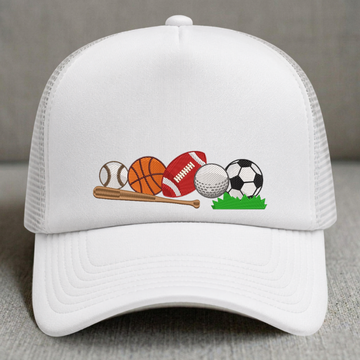 SPORTS BALLS AND BAT EMBROIDERY SHIRT BT -0012