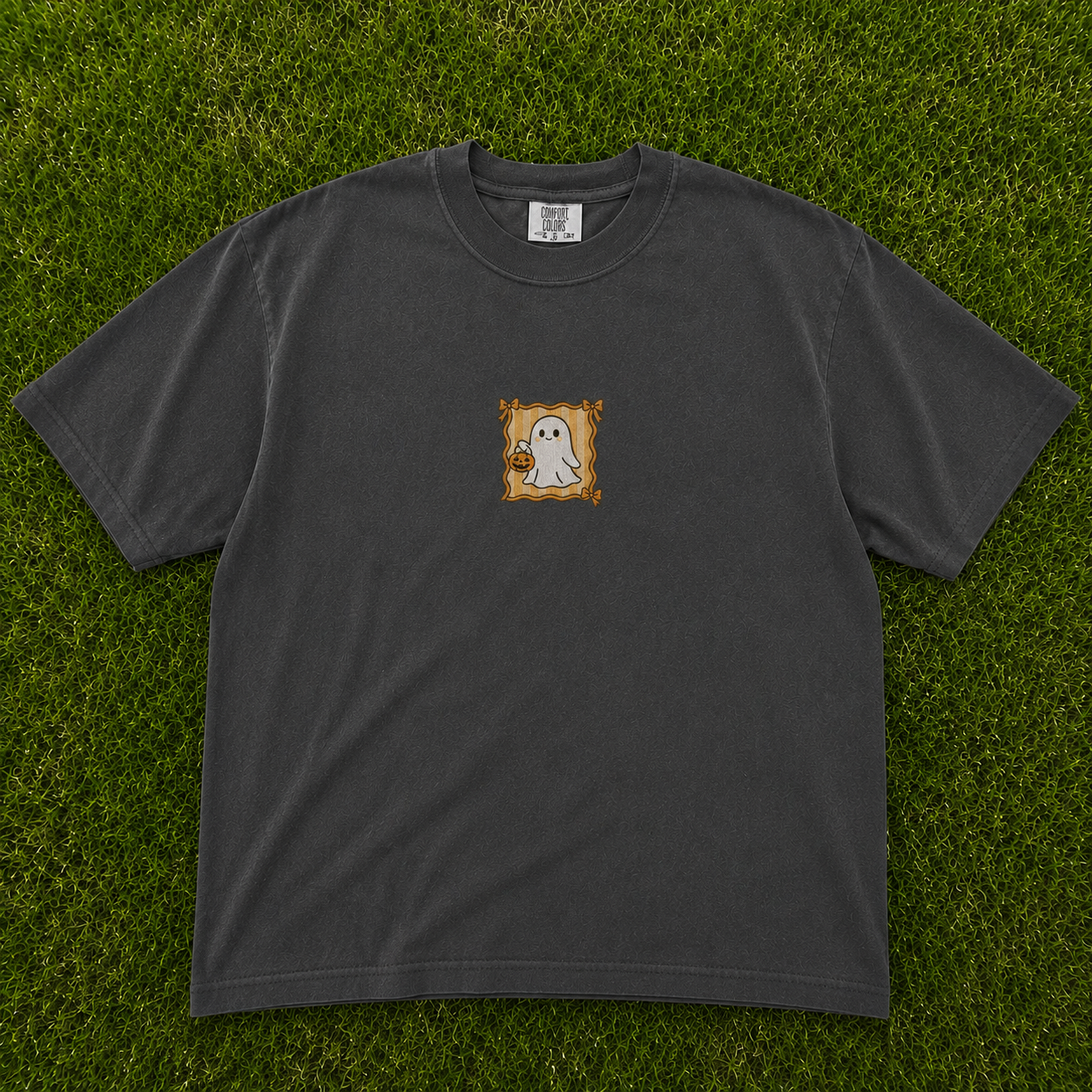 CUTE GHOST EMBROIDERED HALLOWEEN TEE AV-0039