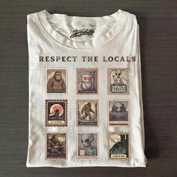 RESPECT THE LOCALS VINTAGE STAMP T-SHIRT LL - 0100