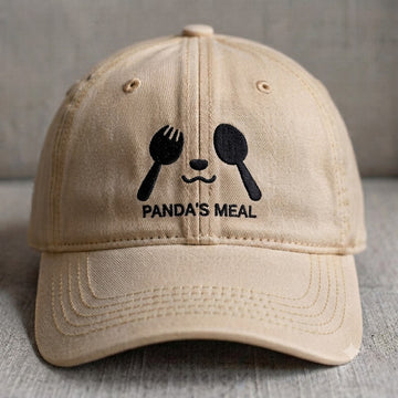 PANDA'S MEAL EMBROIDERED HAT BS-0011