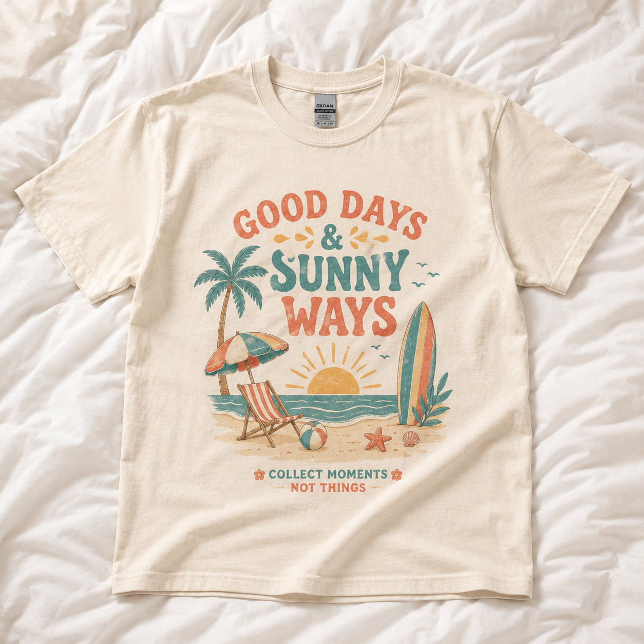 RETRO SUMMER SUNSET OVERSIZED T-SHIRT BS-00006