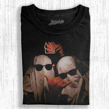FUNNY GHOST POKER GRAPHIC TEE COOL GHOSTS WEARING SUNGLASSES SHIRT LL - 0136
