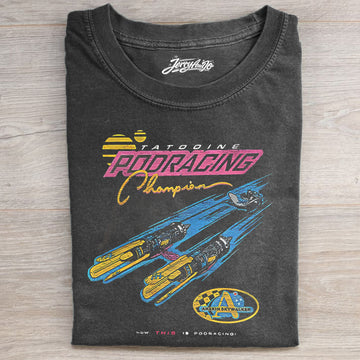 RETRO TATOOINE PODRACING CHAMPION T-SHIRT HHUE - 082