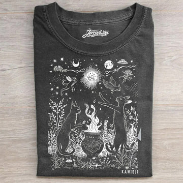 CELESTIAL CAT T-SHIRT HHUE - 094