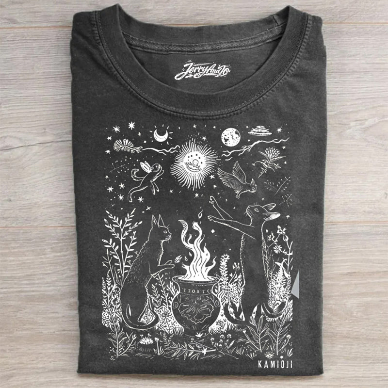 CELESTIAL CAT T-SHIRT HHUE - 094