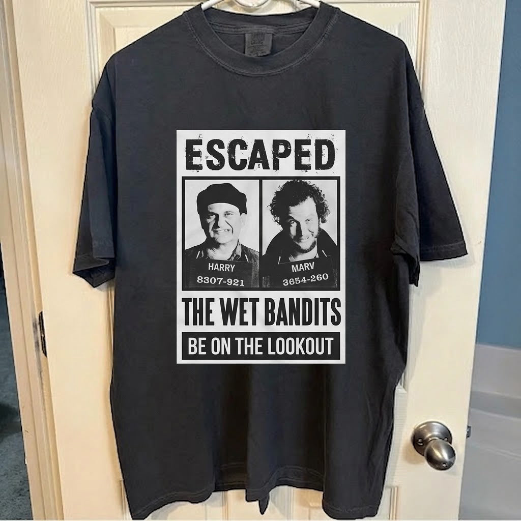 WANTED - WET BANDITS INSPIRED BY HOME ALONE SHIRT HHUE - 069
