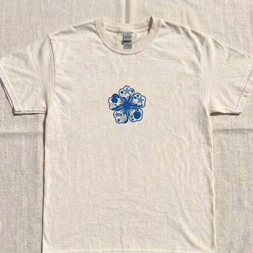 EMBROIDERED COASTAL HIBISCUS SHIRT HHUE - 049